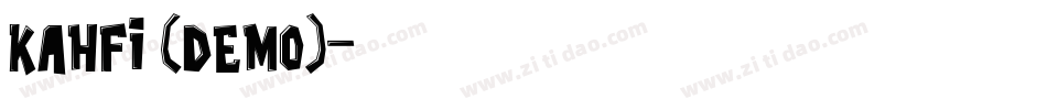 Kahfi (DEMO)字体转换